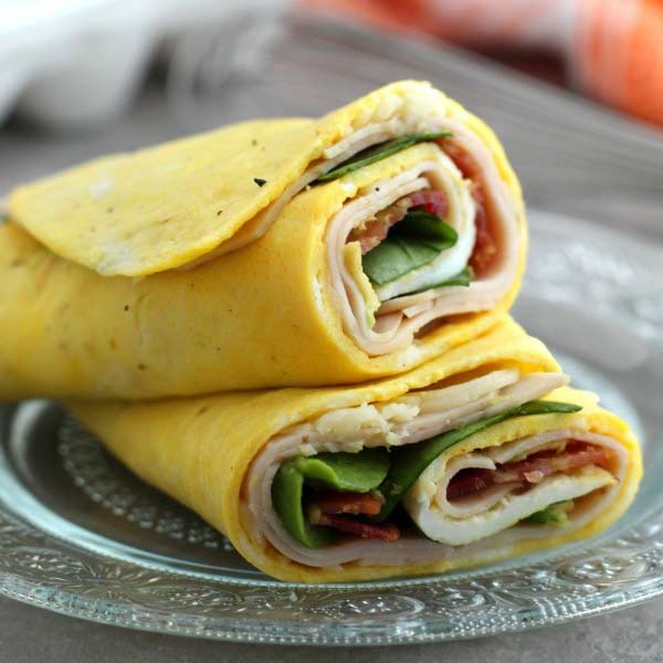 Turkey omelet wrap