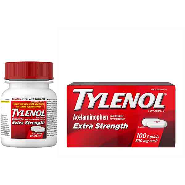 Tylenol Extra Strength Pain Reliever and Fever Reducer Caplets - Acetaminophen -