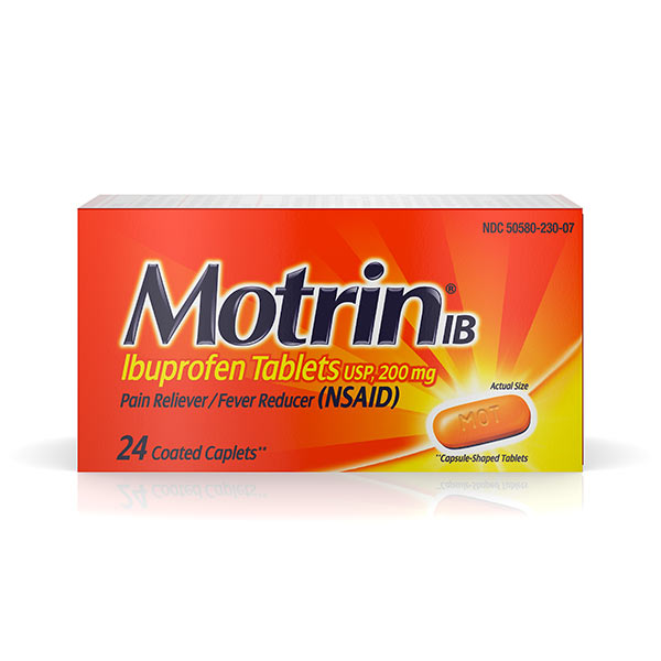 Motrin Ib Ibuprofen Coated Caplets 24 Tabs by Motrin