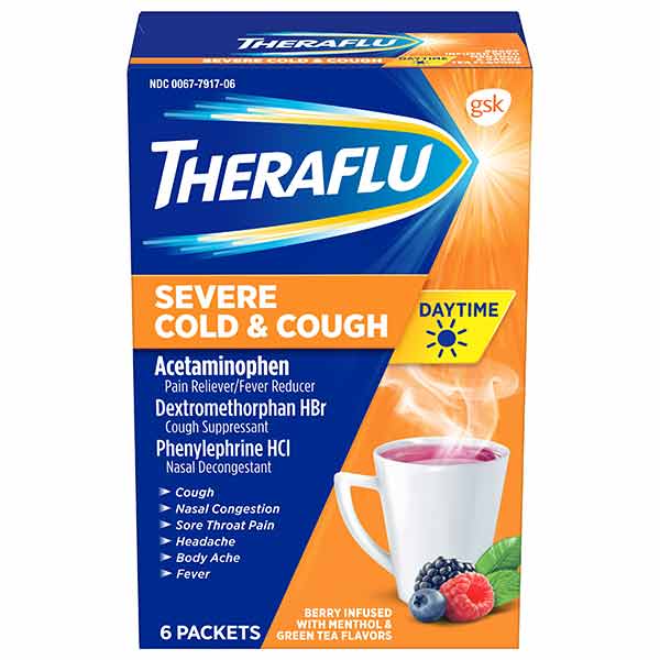 Theraflu Daytime Severe Cold & Cough Packets 6 Each by Novartis Consm Hlth Inc