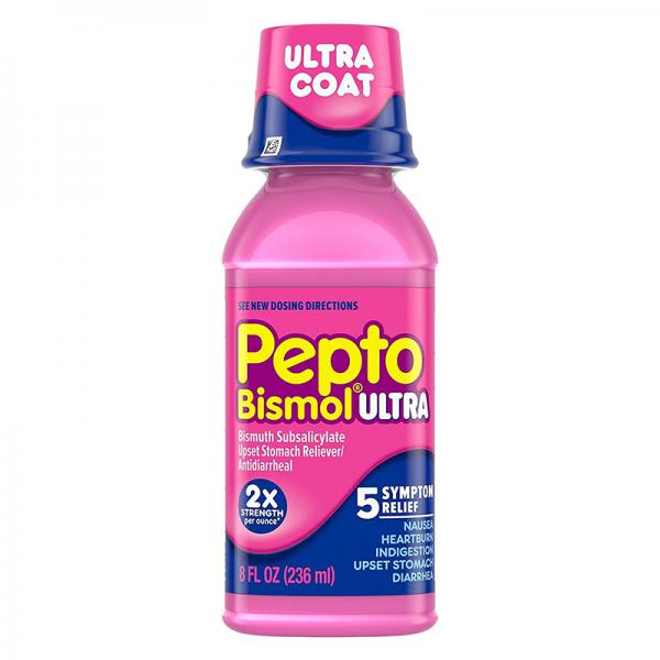 Pepto-Bismol MAX Strength 5 Symptom Digestive Relief Upset Stomach Reliever/Anti