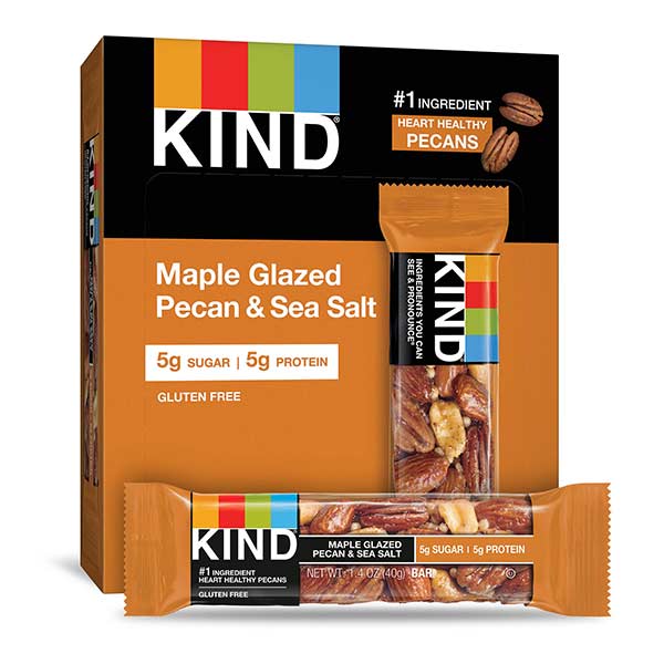 KIND Nuts & Spices Maple Glazed Pecan & Sea Salt Breakfast Bar, 1.4 Oz.