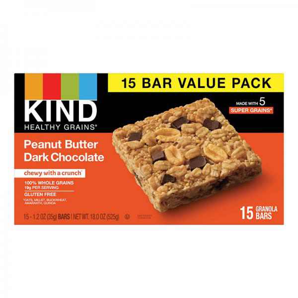 KIND Healthy Grains Peanut Butter Dark Chocolate Chunk, Gluten Free Granola Bars