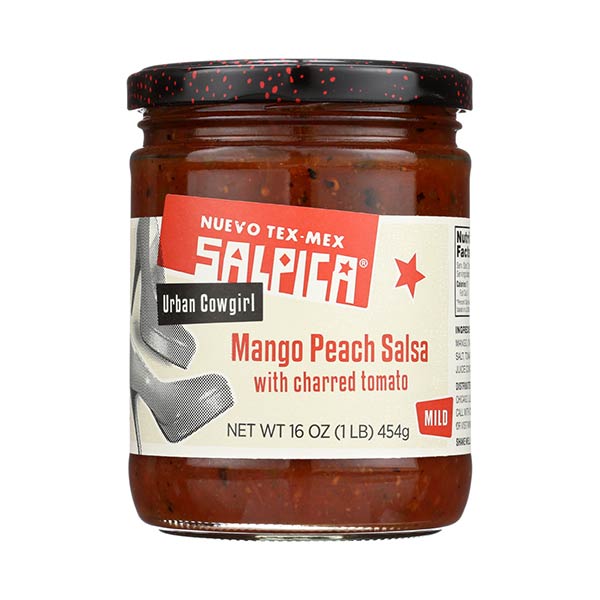 Salpica Salsas Dip Mango Peach, 16 Oz