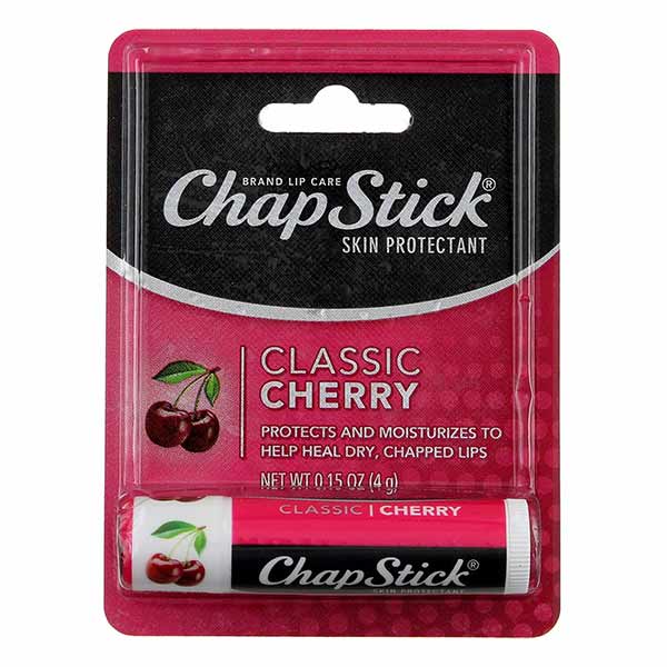 ChapStick Classic Moisturizer and Skin Protectant Cherry Lip Balm, 0.15 Oz