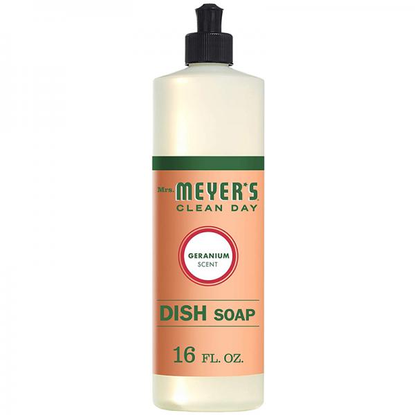 Mrs. Meyer's Clean Day Dish Soap, Geranium, 16 ounce bottle