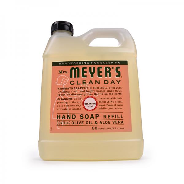 Mrs. Meyer's Clean Day Liquid Hand Soap Refill, Geranium, 33 fl oz
