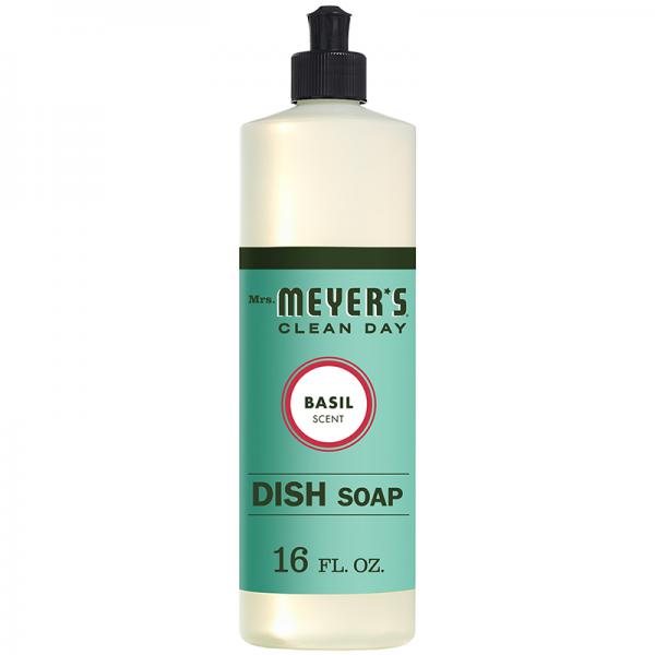Mrs. Meyer's Clean Day Liquid Dish Soap-16OZ BASIL LIQ DISH SOAP