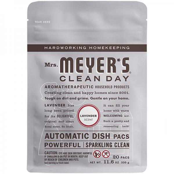 Mrs. Meyer's Clean Day Automatic Dish Packs, Lavender c Pods, 20 Pods (Pack of 3)