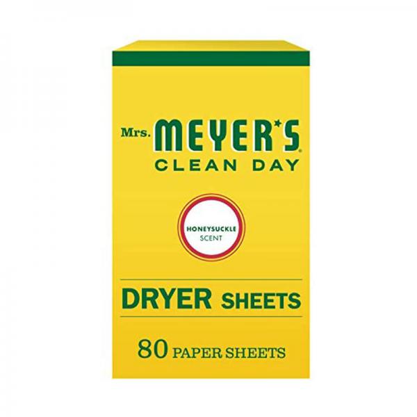 Mrs. Meyer's Clean Day Honeysuckle Scent Dryer Sheets - 80ct