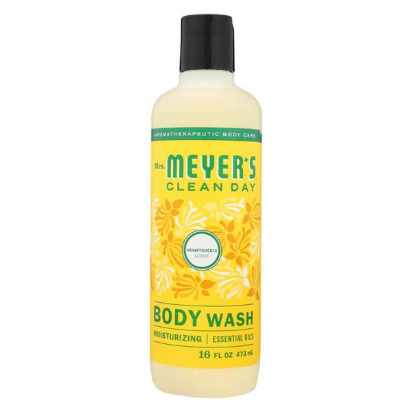 Mrs. Meyer's Clean Day Body Wash, Honeysuckle Scent, 16 ounce bottle