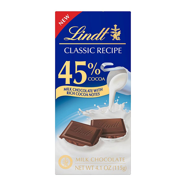 Lindt Classic Recipe 45% Cocoa Chocolate Bar - 4.1 Oz