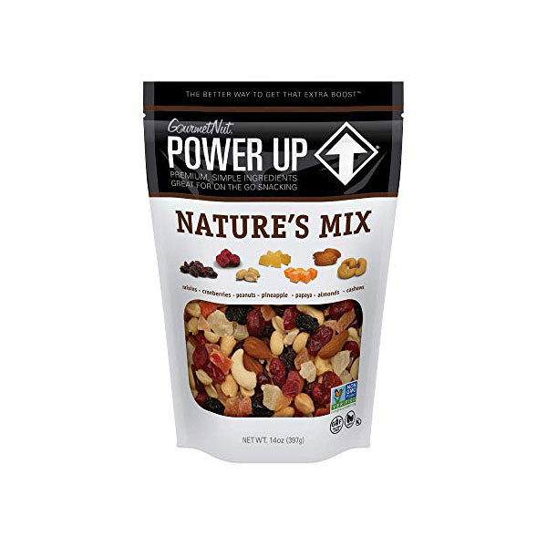 Power up Trail Mix, Nature's Mix Trail Mix, Non-GMO, Vegan, Gluten Free, No Artificial Ingredients, Brown, 14 Oz