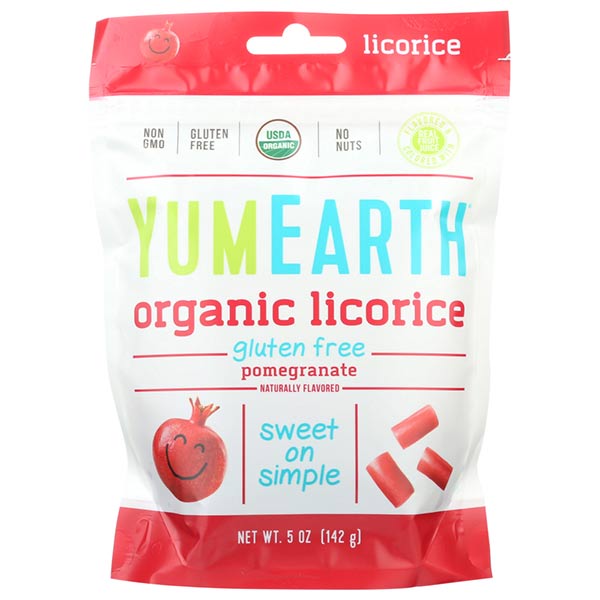 YumEarth, Organic Licorice, Pomegranate, 5 Oz (142 G)