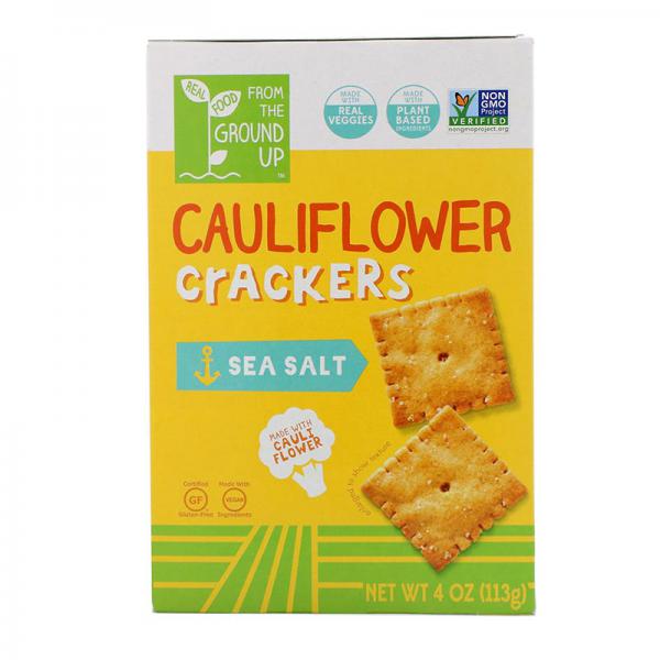 Real Food From the Ground Up Cauliflower Crackers - Sea Salt - 4oz