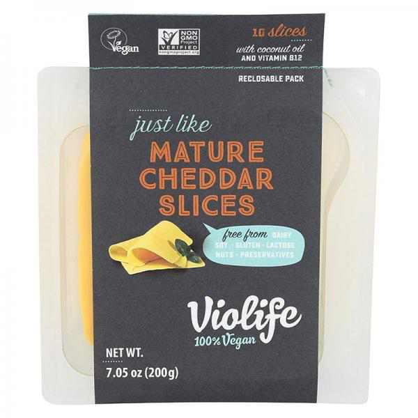 Violife: Just Like Mature Cheddar Slices Cheese, 7.05 Oz