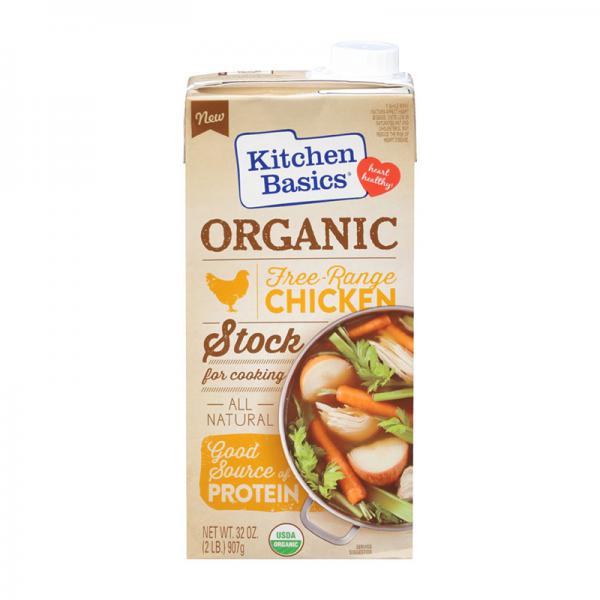 Kitchen Basics Organic Stock, Free-Range Chicken, 32 Oz