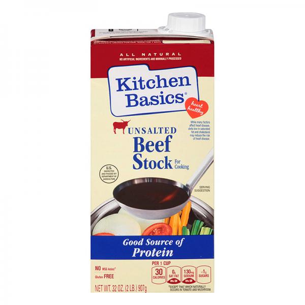 Kitchen Basics Unsalted Beef Broth 32 oz