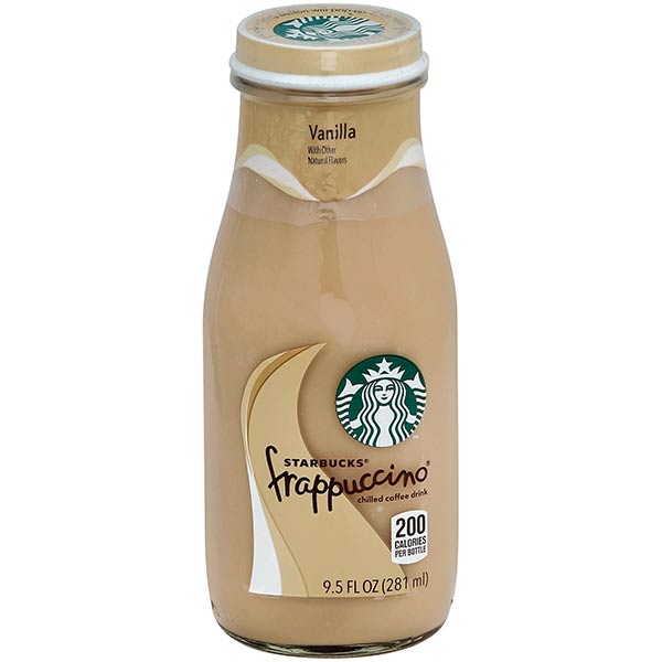 Starbucks Frappuccino Vanilla Chilled Coffee Drink 9.5 fl. oz. Glass Bottle