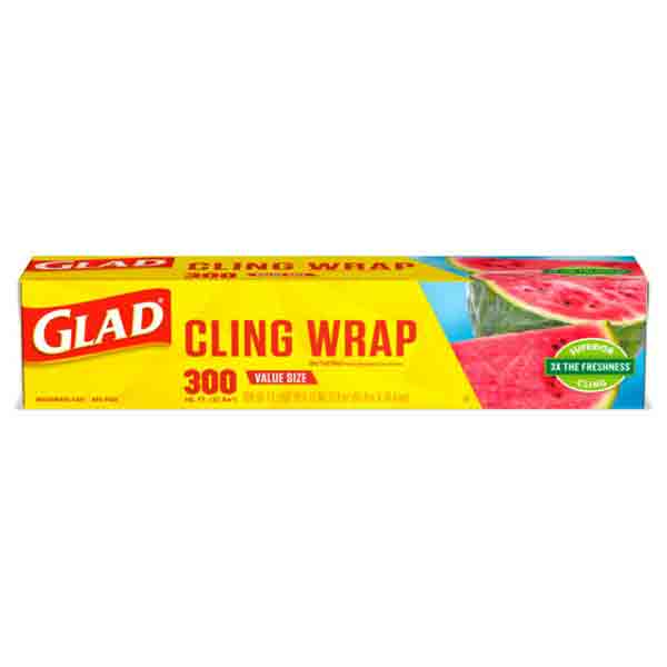 th Glad ClingWrap Plastic Food Wrap, 300 Square Feet