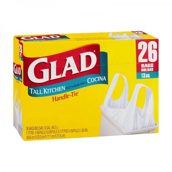Glad 13 Gal. Handle-Tie Garbage Bags 26 ea