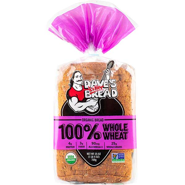 Dave's Killer Bread 100% Whole Wheat Organic Bread 25 Oz. Loaf