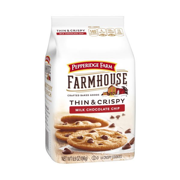 Pepperidge Farm Farmhouse Thin & Crispy Milk Chocolate Chip Cookies - 6.9oz