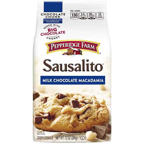 Pepperidge Farm Chocolate Chunk Crispy Cookies, Sausalito Milk Chocolate Macadam