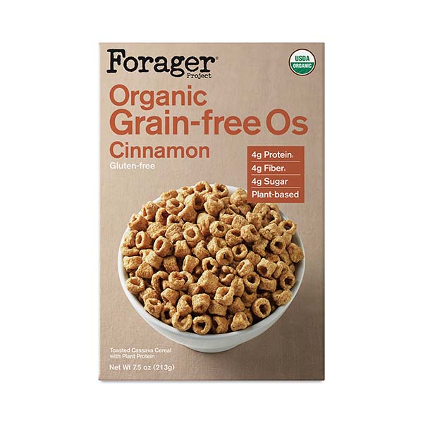 Forager Organic Grain-Free O\'s, Cinnamon 7.5 Oz Box