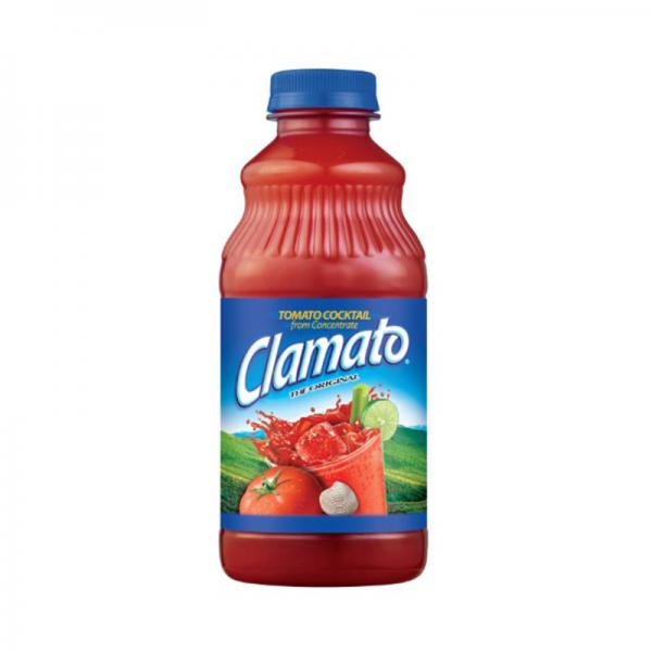 Clamato Juice, 32 Ounce Bottles (Pack of 12)