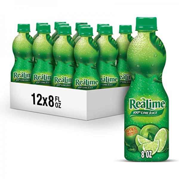 ReaLime, 100% Lime Juice, 8 Ounce (Pack of 12)
