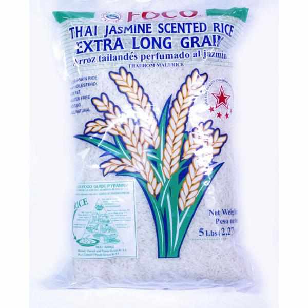 2 Bags Foco Thai Jasmine Scented Extra Long Grain Rice 10lbs Total 11/2021