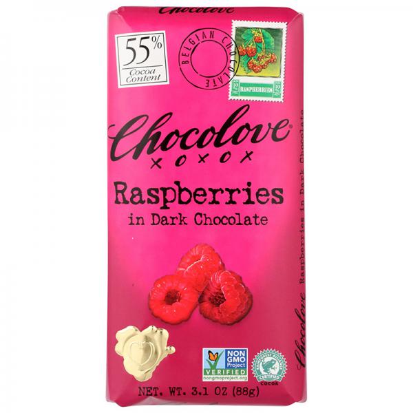 Chocolove Raspberries in Dark Chocolate - 3.1oz