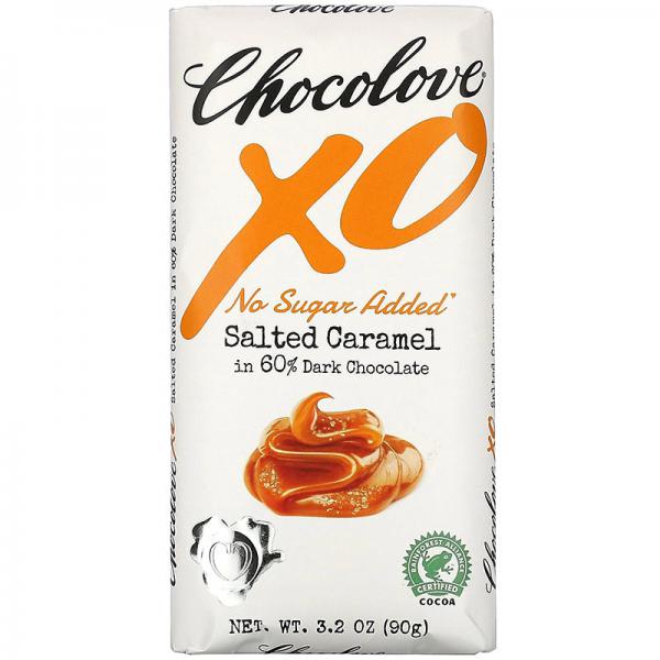 Xo, Salted Caramel In 60% Dark Chocolate Bar, 3.2 Oz ( 90 G) - Chocolove