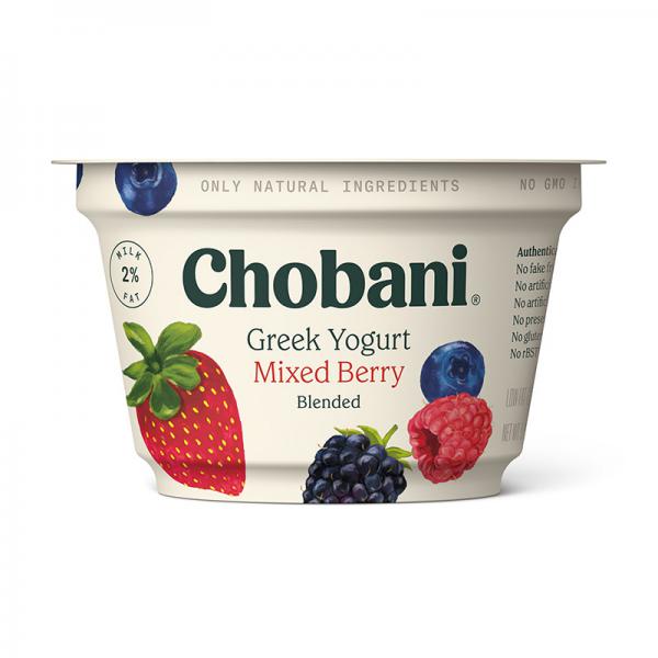 Chobani Mixed Berry Blended Low Fat Greek Yogurt - 5.3oz