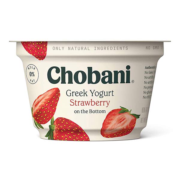 Chobani Zero Sugar Strawberry Nonfat Greek Yogurt - 5.3oz