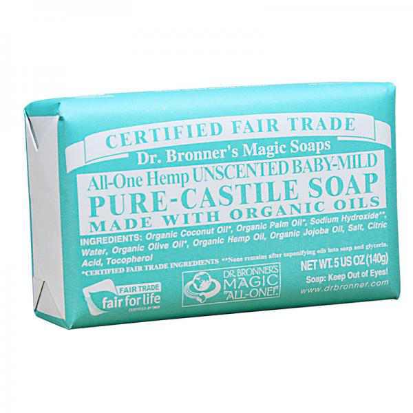 Dr. Bronner's Magic Soaps Pure-Castile Soap, All-One Unscented Baby-Mild, 5-Ounc