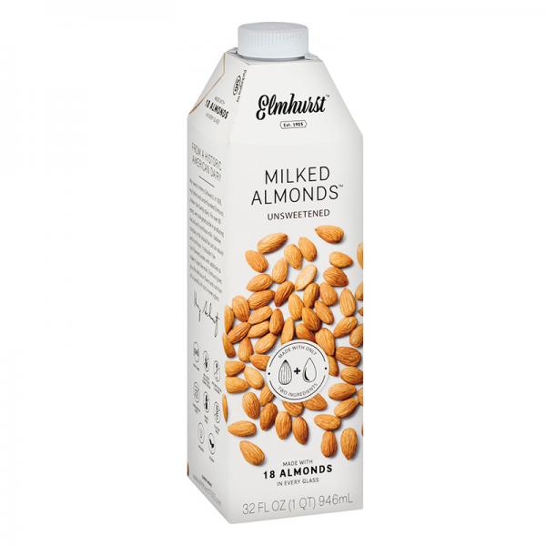 Elmhurst Milked Unsweetened Almond Milk, 32 fl oz
