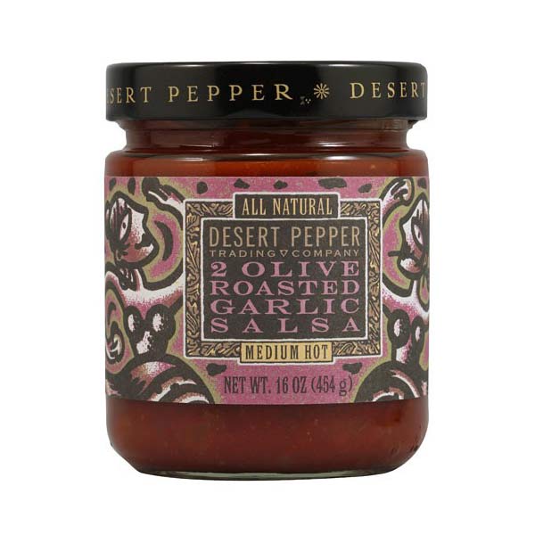 Desert Pepper Trading Salsa Two Olive Roasted Garlic, 16 Oz