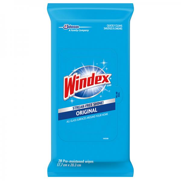 Windex Glass and Surface Pre-Moistened Wipes, Original - 38.0 Ea