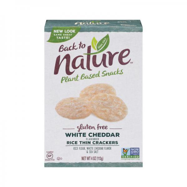 Back to Nature White Cheddar Rice Thin Crackers, 4.0 OZ