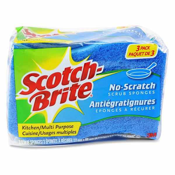 Scotch-Brite Non-Scratch Scrub Sponge, 3 Count