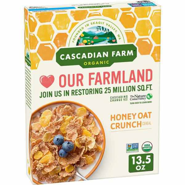 Cascadian Farm Cereal Organic Honey Crunch Oat, 13.5 Ounce