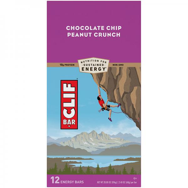 Clif Bar 554865 Organic Chocolate Chip Peanut Butter Crunch Case Of 12 2.4 Oz