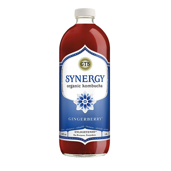 Gts Synergy Organic Enlightened Gingerberry Kombucha, 48 Fluid Ounce