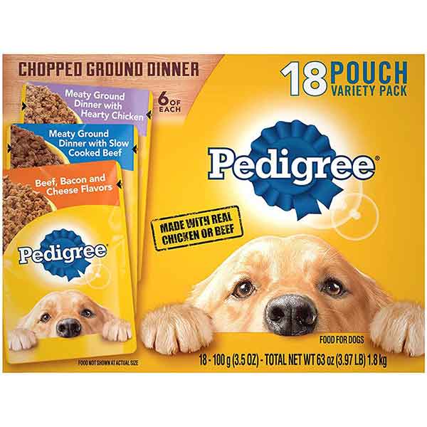 Pedigree Chopped Ground Dinner Beef, Bacon & Cheese Flavor Adult Canned Wet Dog