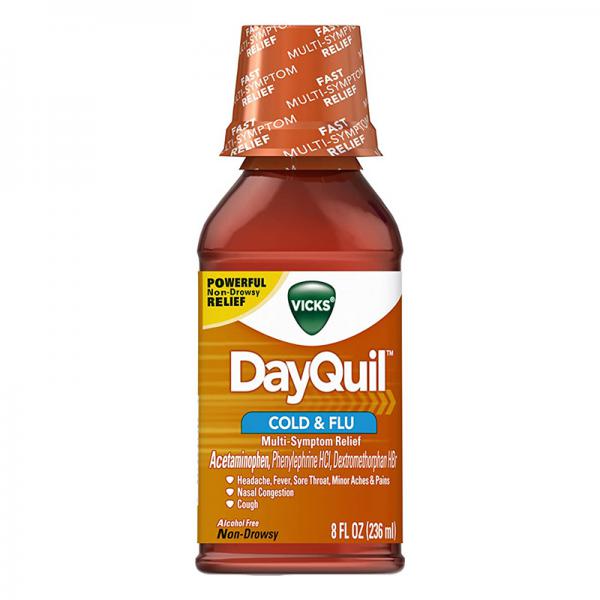Vicks Dayquil Cold & Flu Relief Liquid, 8 oz