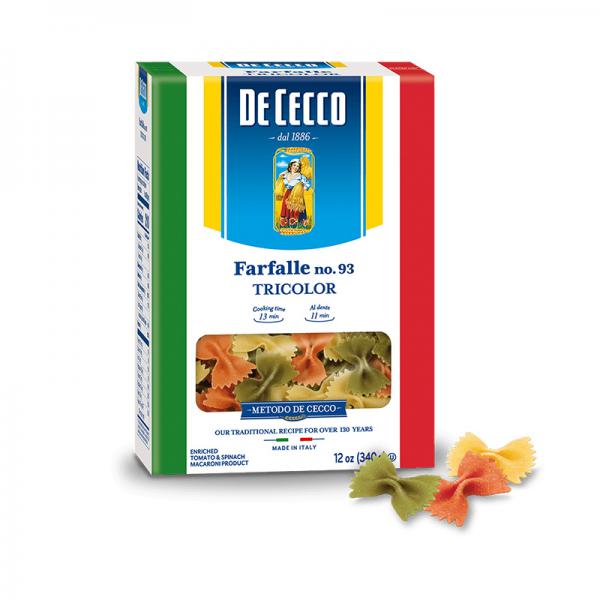 De Cecco Tricolor Farfalle no.93 Pasta, 12 oz