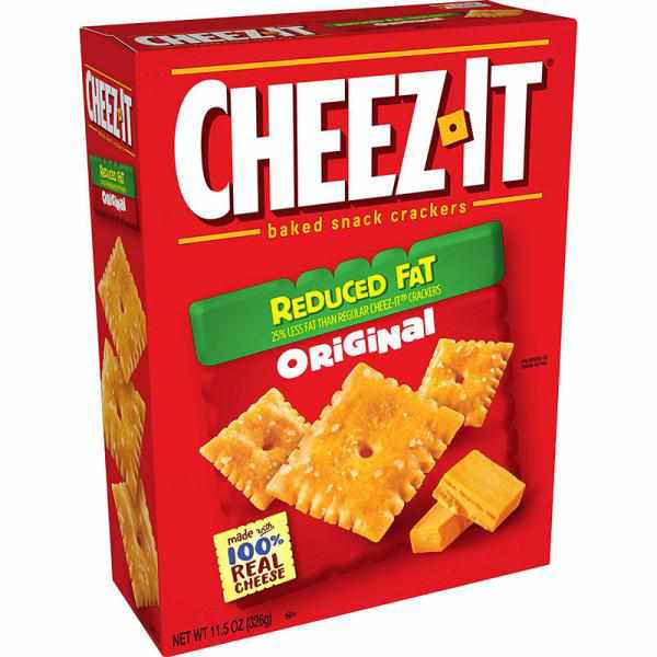 Cheez-It Baked Snack Crackers, Reduced Fat, 11.5-Ounce Boxes (Pack of 4)