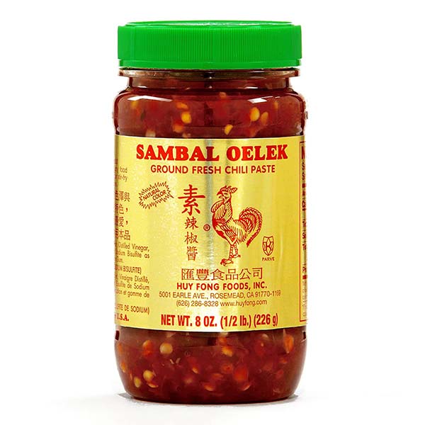 Huy Fong Ground Fresh Chili Paste Sambal Oelek, 8oz. Jar